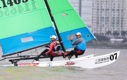 Team Vayu leads the charge in the International Catamaran Invitational